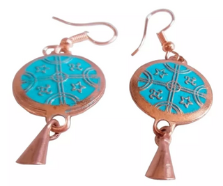 aros de cobre diseño mapuche