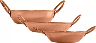 Juego de 3 paila de cobre artesania chilena