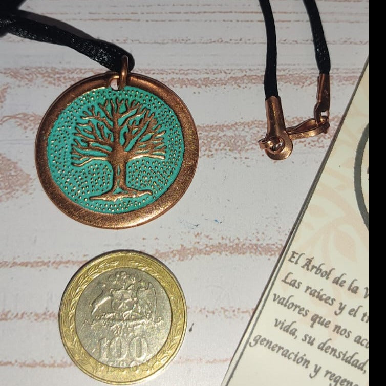 COLGANTE DE COBRE EN 1 ML ARBOL DE LA VIDA