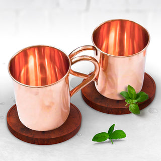 Set  de 2 vasos de cobre