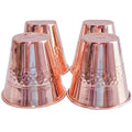 Pack  4 vasos de cobre  artesanía chilena