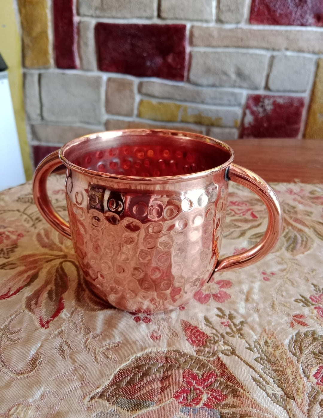 Vaso de cobre con 2 orejas